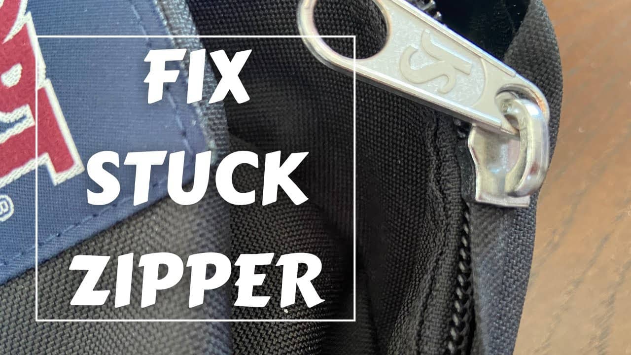 How to get zipper unstuck from fabric on backpack digiluggage